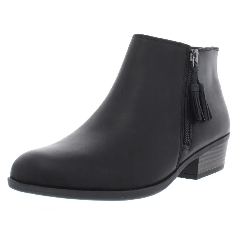 Mega Sales Clarks Womens Addiy Terri Leather Solid Ankle Boots