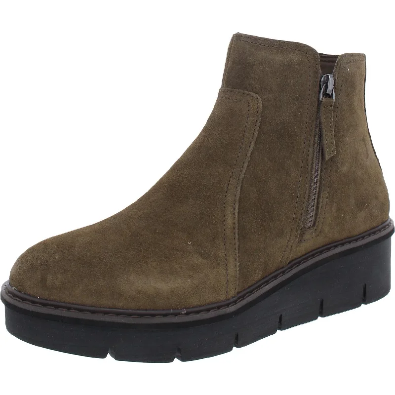 Comfortable Travel Shoes Clarks Womens Arabell Zip Suede Ankle Chelsea Boots