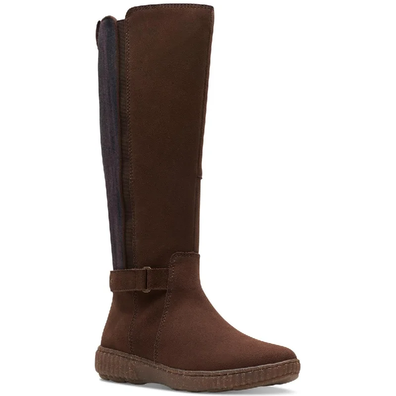 Soft Sole Shoes Discount Clarks Womens Caroline Style Suede Tall Knee-High Boots