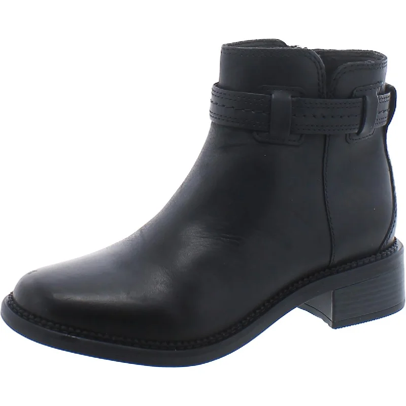 Sleek Dress Shoes Deal Clarks Womens Comfort Insole Faux Leather Ankle Boots