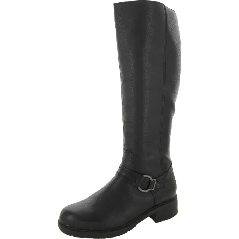 Fashion Essentials Clarks Womens Hearth Rae Leather Harness Knee-High Boots