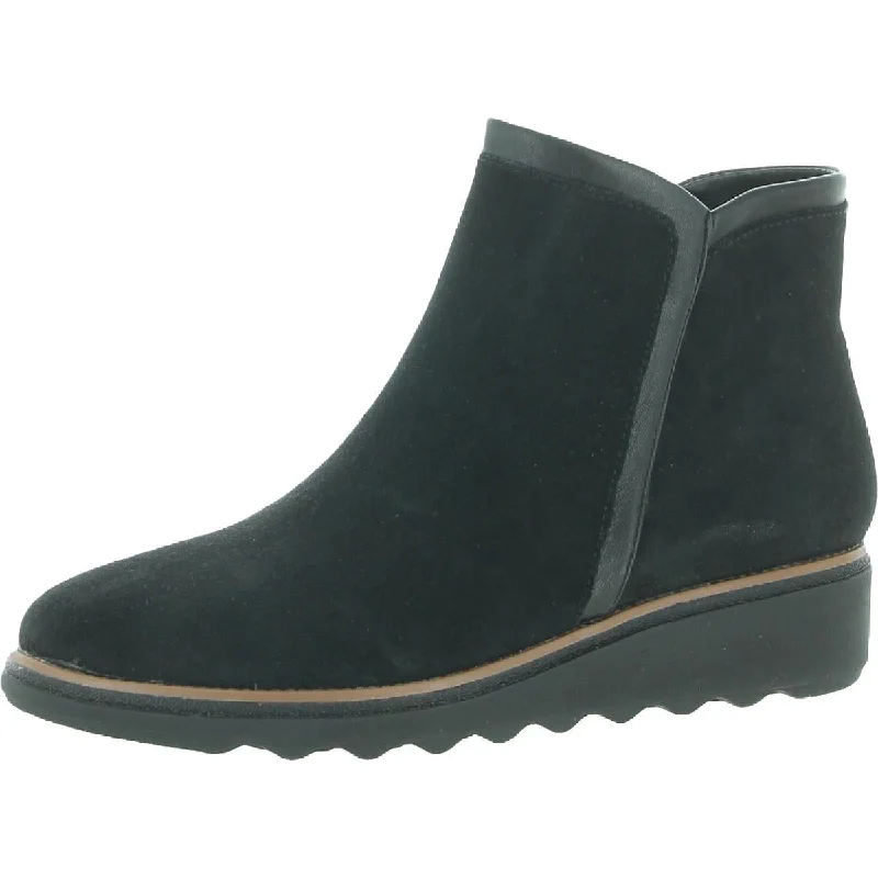 Season Offer Clarks Womens Sharon Heights Suede Almond Toe Ankle Boots