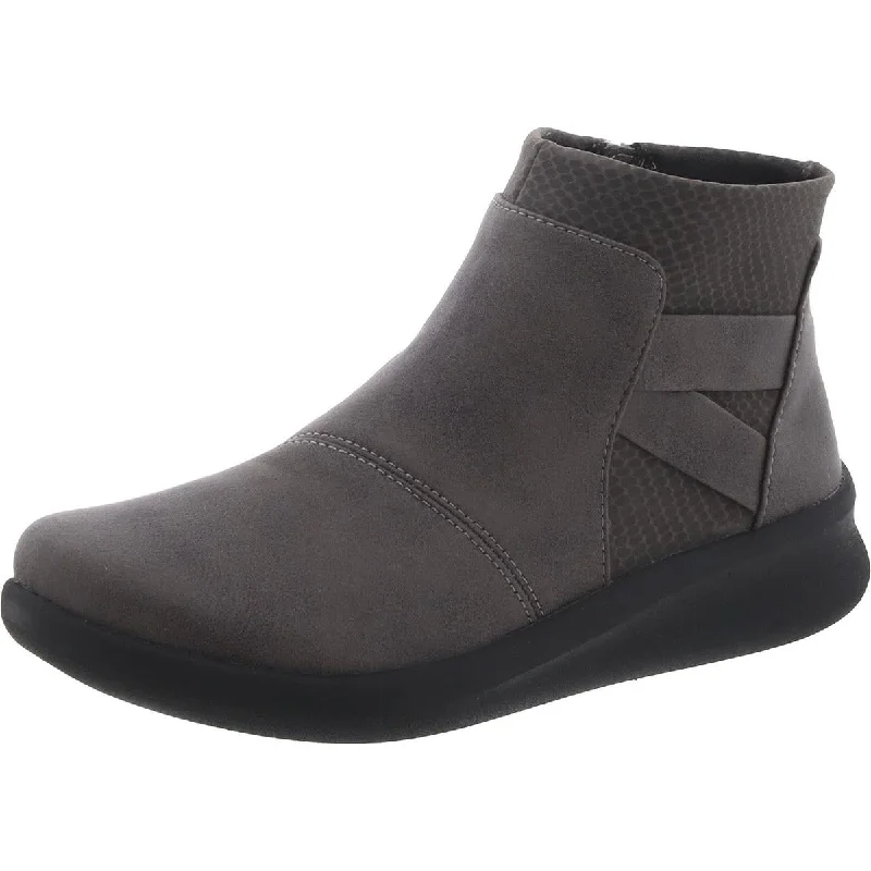 Trend Forward Threads Cloudsteppers by Clarks Womens Sillian 2.0 Hi Faux Suede Zipper Ankle Boots