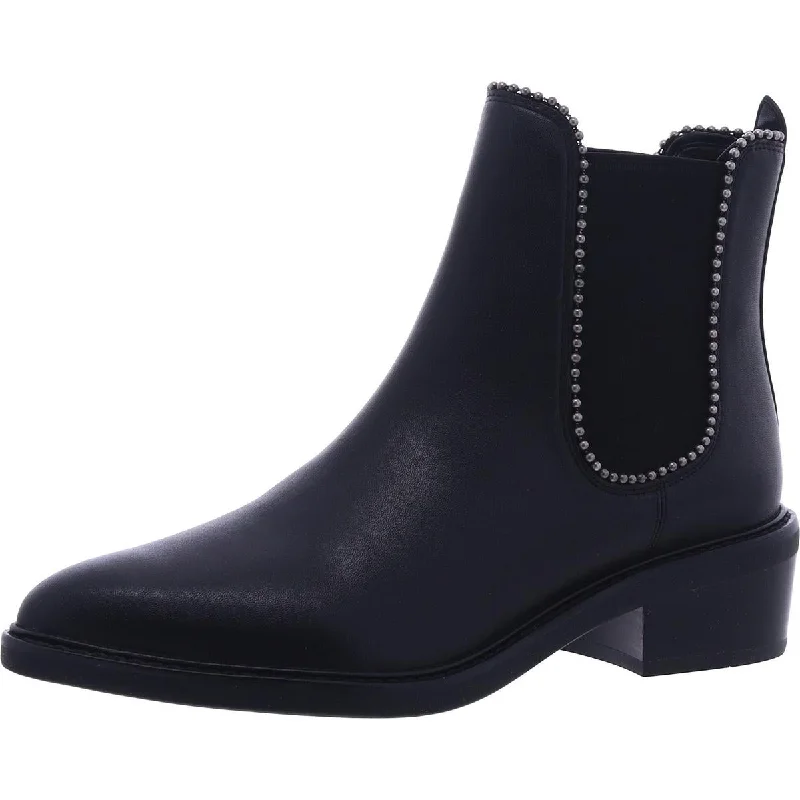 Must-Have Shoe Styles Coach Womens Bowery Leather Beaded Chain Chelsea Boots