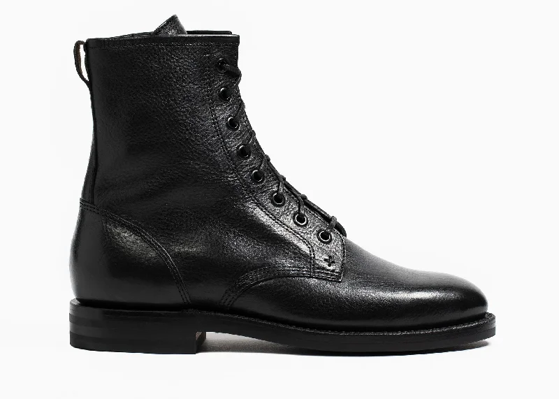 Unleash Your Trendy Side Combat Boot Nero Nappa