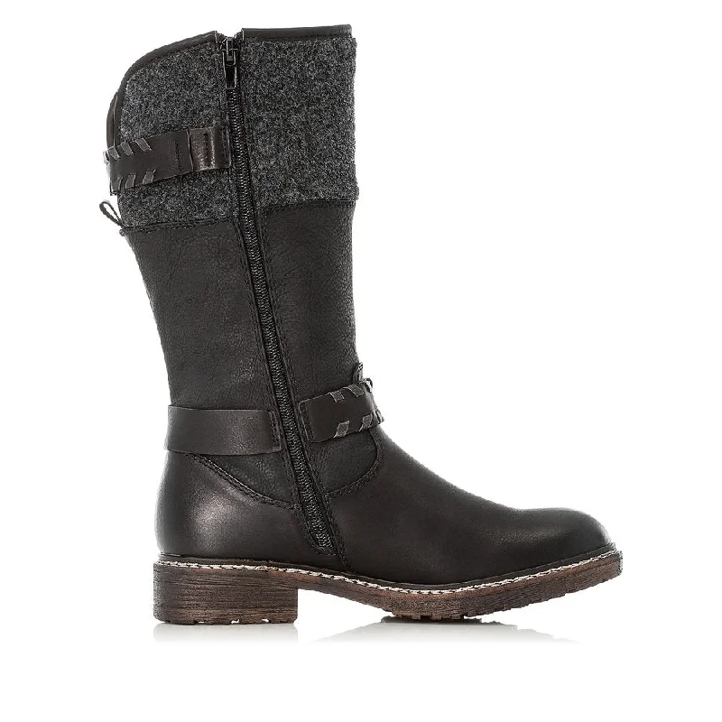 Luxury Shoes Clearance Rieker Women's Dominika 79 Zip Up High Boot Schwarz / Altsilber Luxury Shoes Clearance Rieker Women's Dominika 79 Zip Up High Boot Schwarz / Altsilber