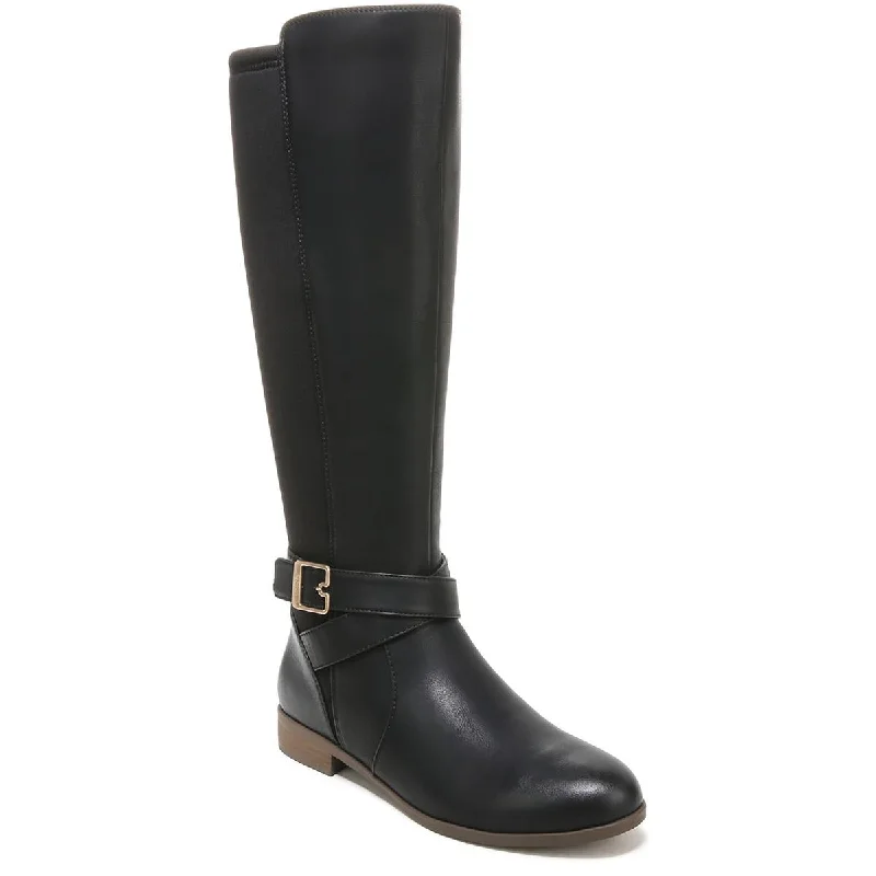 Trendy Flats Sale Dr. Scholl's Shoes Womens FAUX LEATHER ROUND TOE Mid-Calf Boots