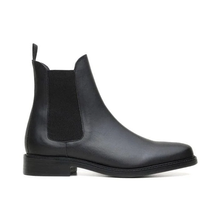 Modern Chic Discounts 'Dylan' Unisex Chelsea vegan boots by Ahimsa - black