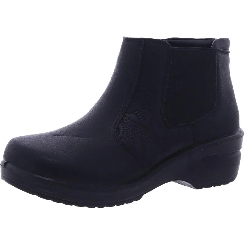 Final Sale Easy Street Womens Faux Leather Zipper Ankle Boots