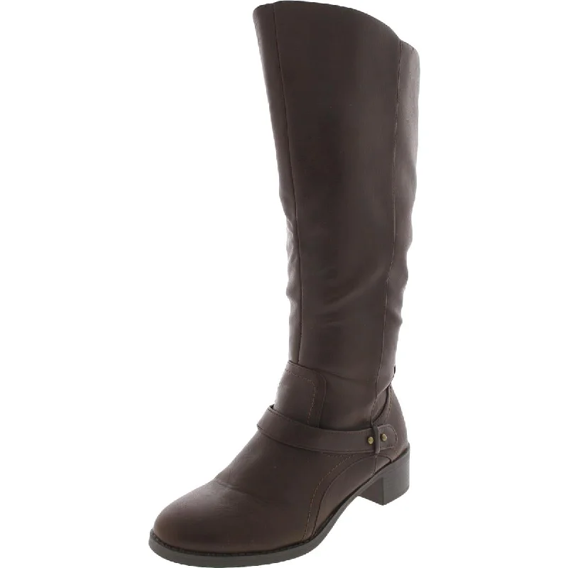 Trendy Boots Discount Easy Street Womens Jewel Faux Leather Knee-High Riding Boots