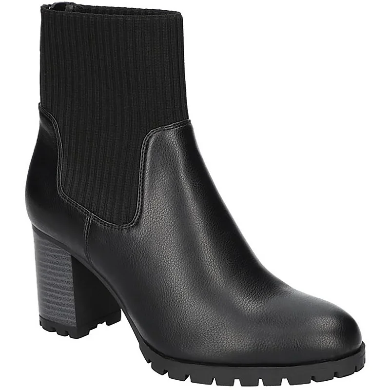 Everyday Fashion Shoes Easy Street Womens Lucia Faux Leather Zip Up Ankle Boots