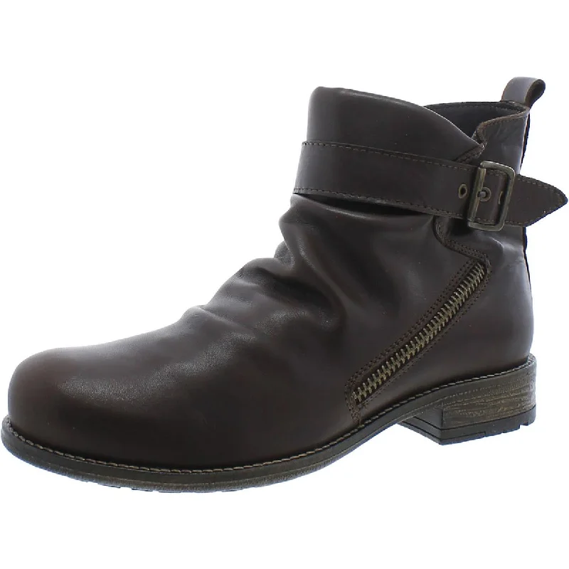 Comfortable Slip-On Shoes Eric Michael Womens Leather Block Heel Ankle Boots