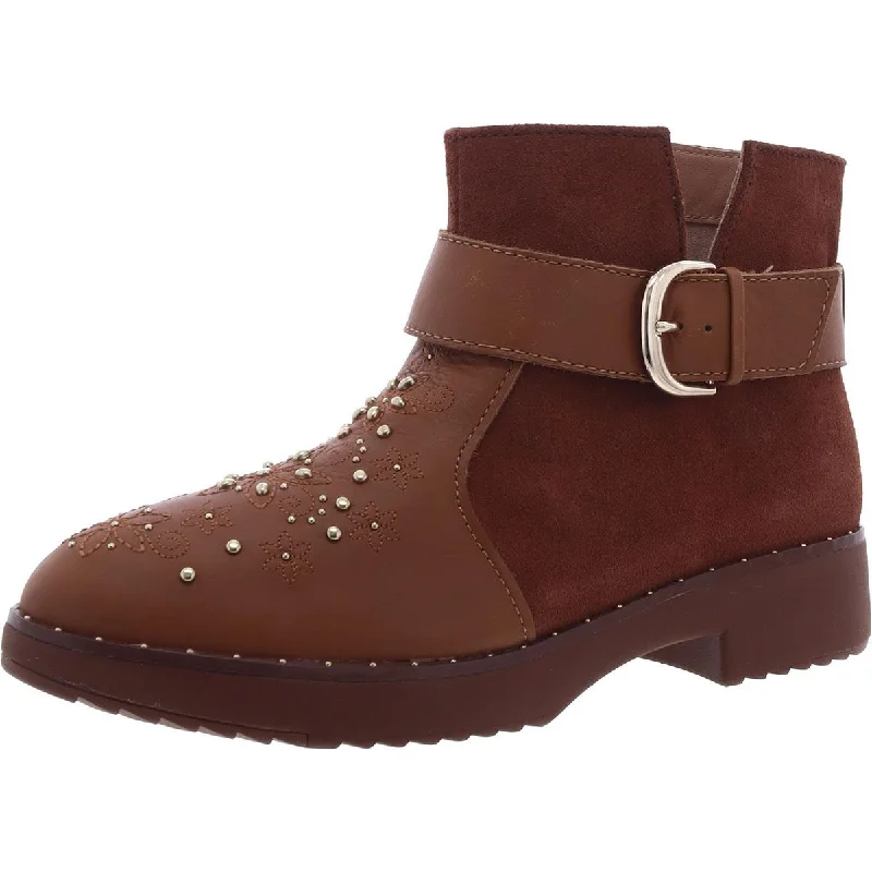 Limited Time Deal Fitflop Womens ATHENA FLOWER STUD Suede Studded Ankle Boots