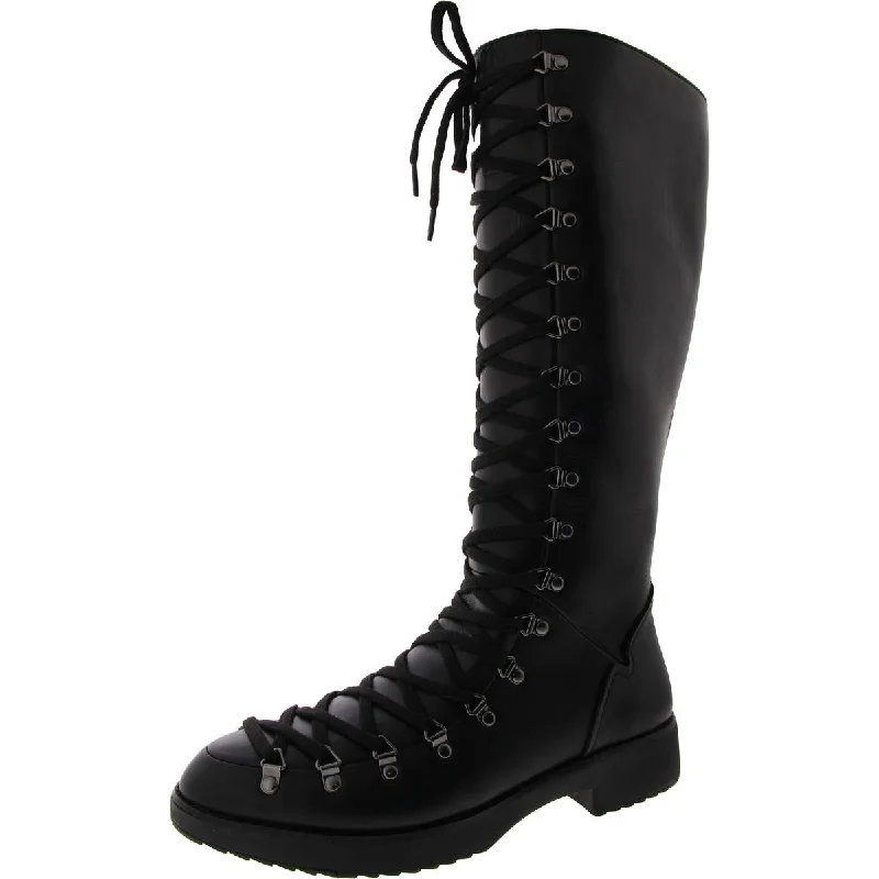 Limited Stock Fitflop Womens SKANDI KNEE-HIGH Leather Lace Up Knee-High Boots