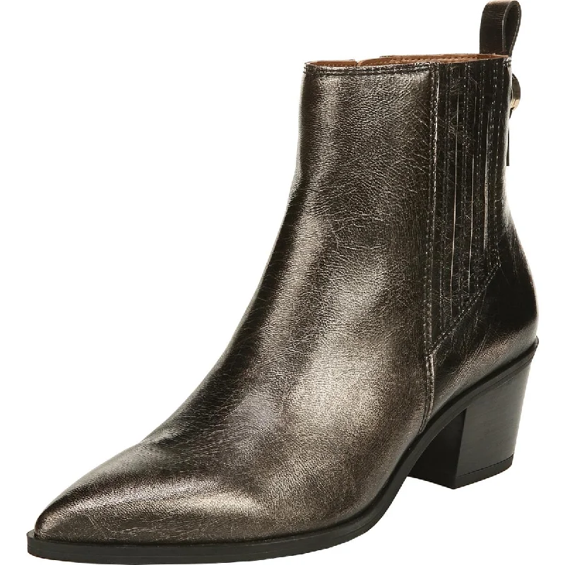 Designer Shoes Clearance Franco Sarto Womens Shay Leather Block Heel Dress Boots