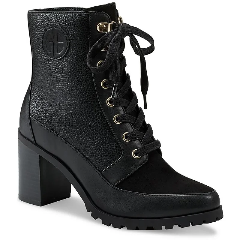 Spring Offer Giani Bernini Womens Keegann Faux Leather Pointed Toe Combat & Lace-Up Boots