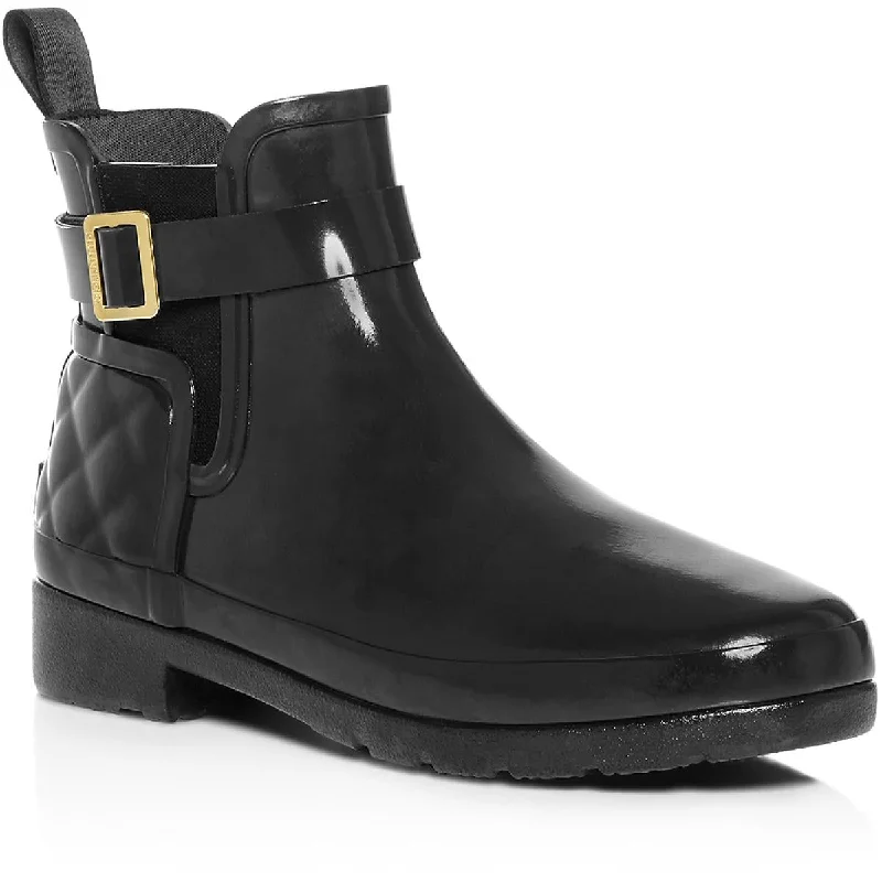 Travel-Friendly Footwear Promotion Hunter Womens Waterproof Patent Chelsea Boots