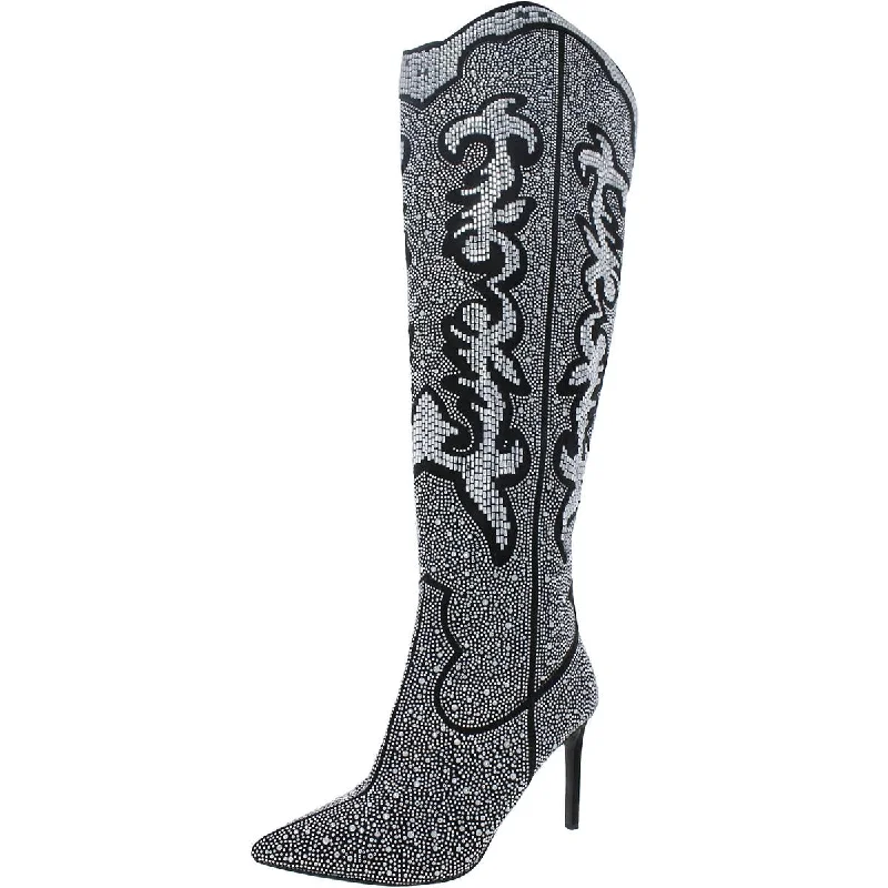 Street Chic Discounts INC Womens Iresa 4 Embellished Thigh High Over-The-Knee Boots