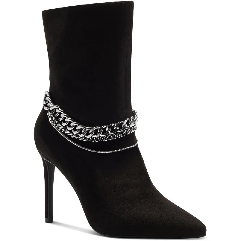 Special Offer For You INC Womens reannaf Faux Suede Chain Ankle Boots