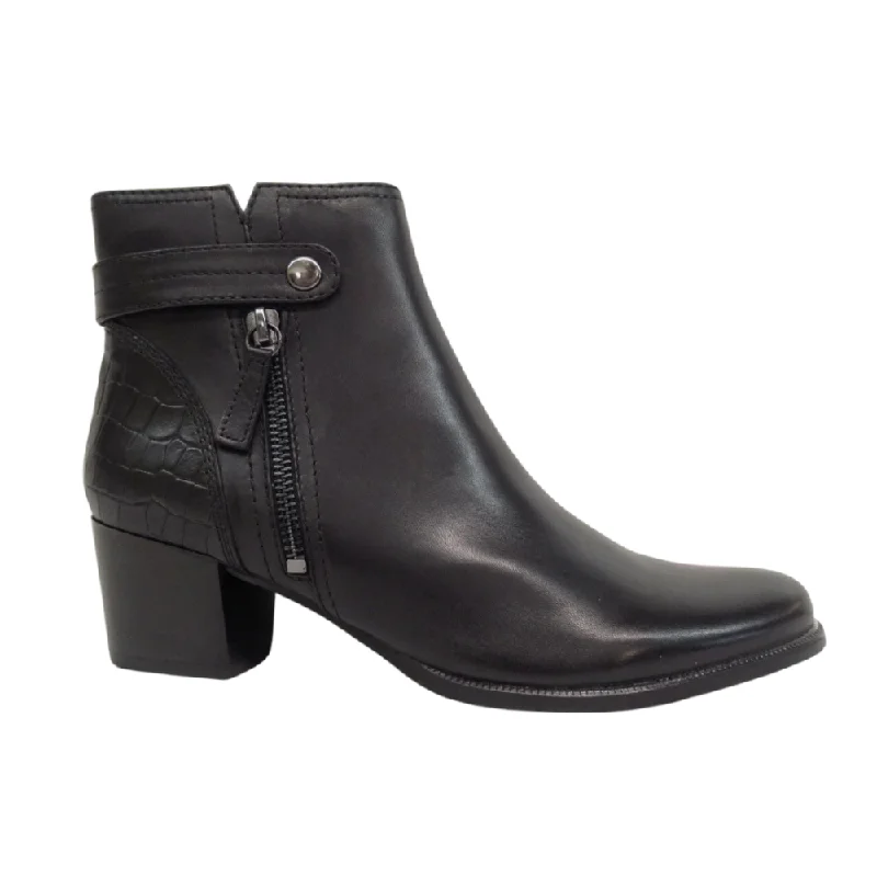 Walking Comfort Shoes Regarde Le Ciel Women's Isabel-118 Block Heel Ankle Boot Black Walking Comfort Shoes Regarde Le Ciel Women's Isabel-118 Block Heel Ankle Boot Black