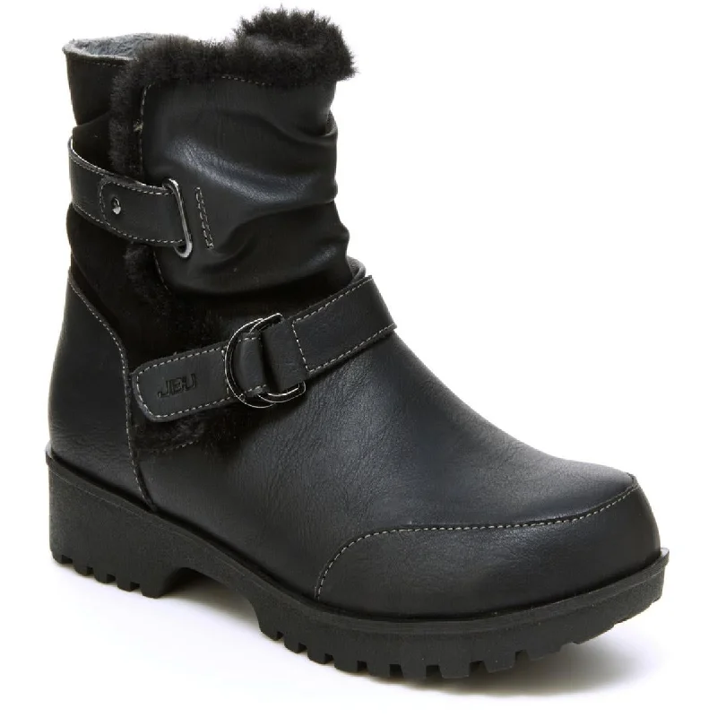 Comfortable Outdoor Shoes JBU by Jambu Womens Indiana Faux Leather Cozy Winter & Snow Boots Comfortable Outdoor Shoes JBU by Jambu Womens Indiana Faux Leather Cozy Winter & Snow Boots