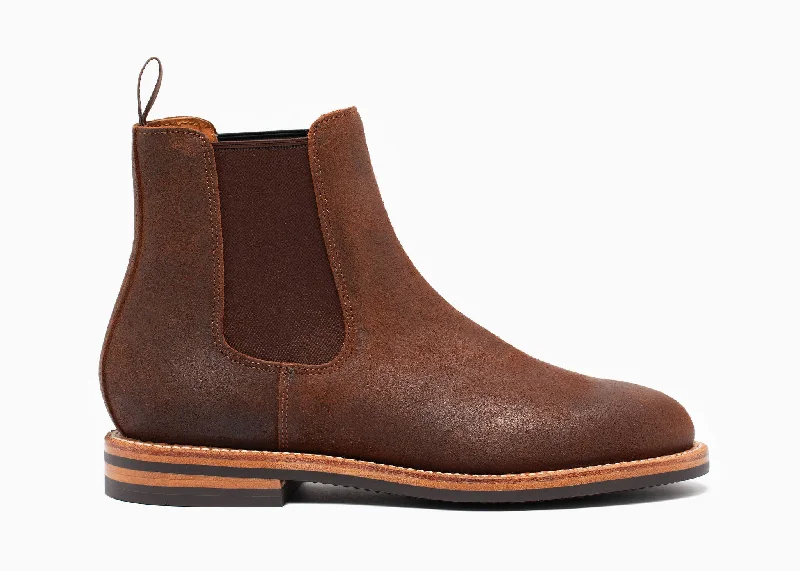 Fashion-Forward Josephine Chelsea Boot Dark Oak Roughout