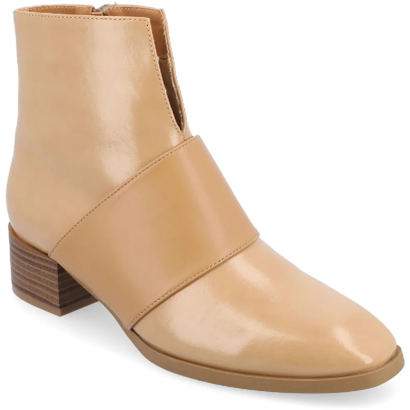 Flash Sale Online Journee Collection Womens Faux Leather Block Heel Ankle Boots