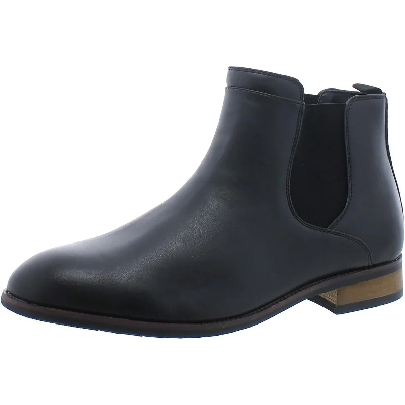 Comfortable Office Shoes Journee Collection Womens Faux Leather Slip-On Booties