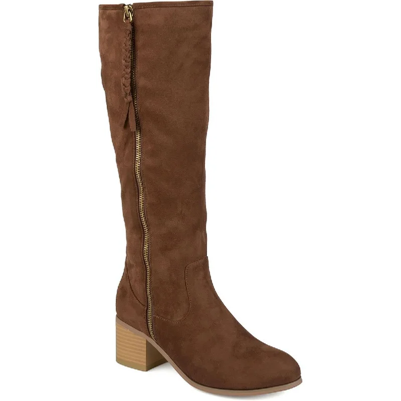 Flash Sale Or Flash Sales Journee Collection Womens Faux Suede Block Heel Knee-High Boots