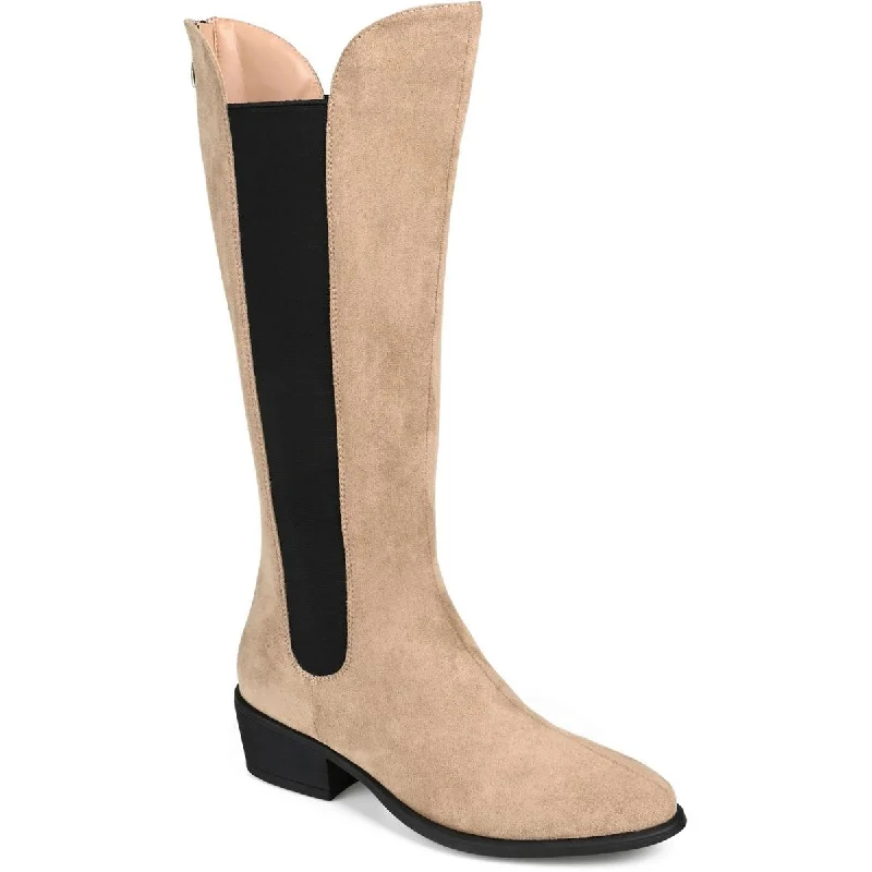 Season Sale Journee Collection Womens Faux Suede Wide Calf Mid-Calf Boots