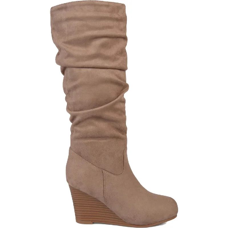 Durable Dress Shoes Promotion Journee Collection Womens Haze Faux Suede Tall Mid-Calf Boots Durable Dress Shoes Promotion Journee Collection Womens Haze Faux Suede Tall Mid-Calf Boots