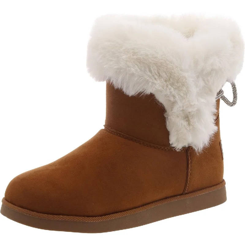 Romantic Chic Deals Juicy Couture Womens Ken Faux Fur Lined Pull-On Ankle Boots