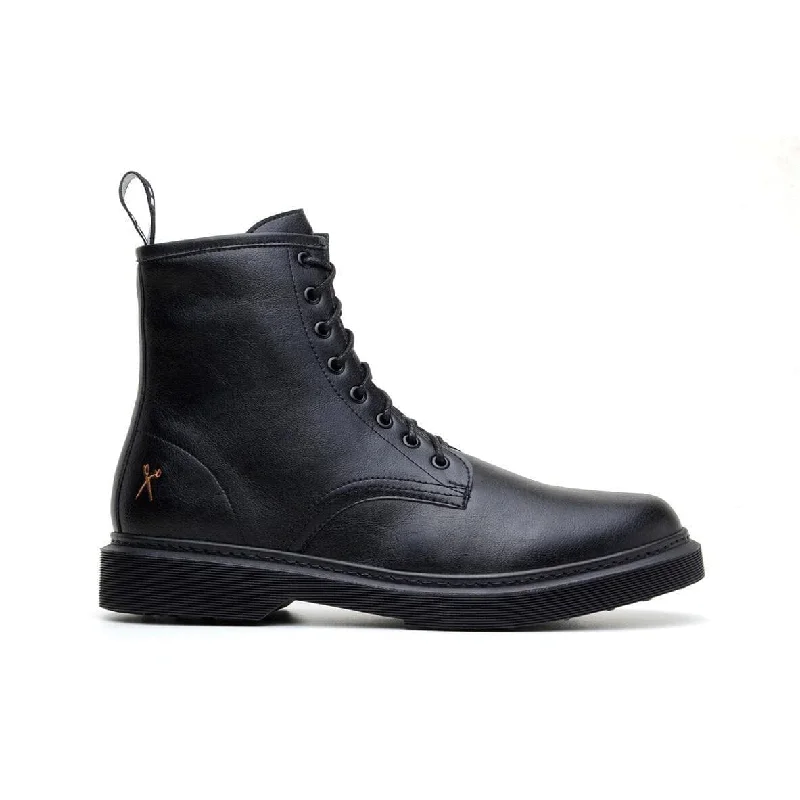 Statement Fashion Offers 'London 2' Vegan Lace-Up Boot by King55 - Black