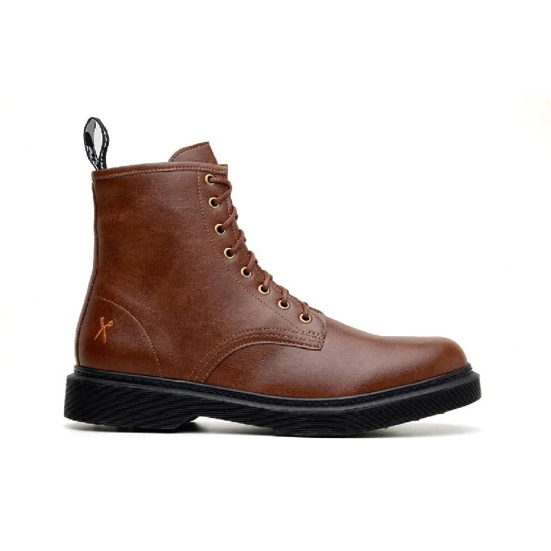 Elevated Casual Discounts 'London 2' Vegan Lace-Up Boot by King55 - Cognac