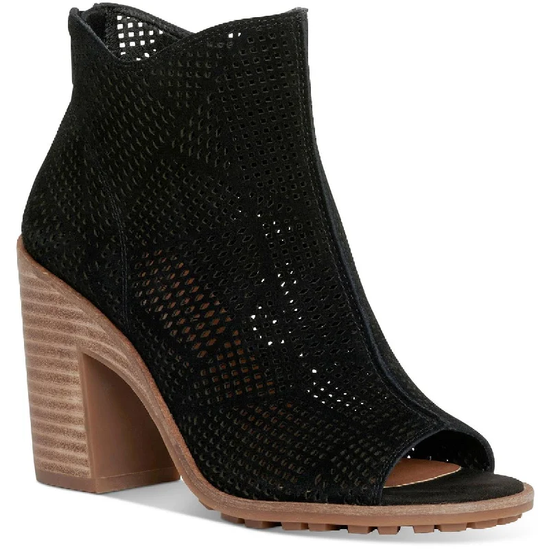 Mega Sales Lucky Brand Womens Vacob Suede Perforated Ankle Boots
