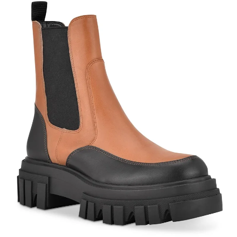 Elegant Fashion Offers Marc Fisher LTD Womens Morgan Leather Lug Sole Chelsea Boots