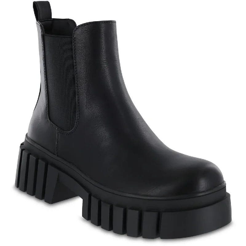 Slip-Resistant Shoes Discount Mia Womens Reeve Faux Leather Slip On Chelsea Boots