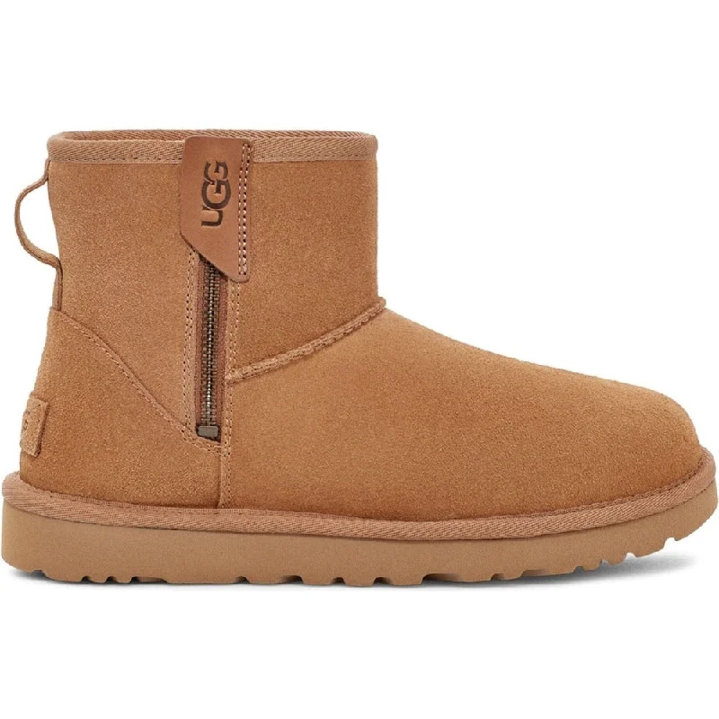 Stylish Deals Ugg Women's Mini Bailey Zip Suede Boot Chestnut