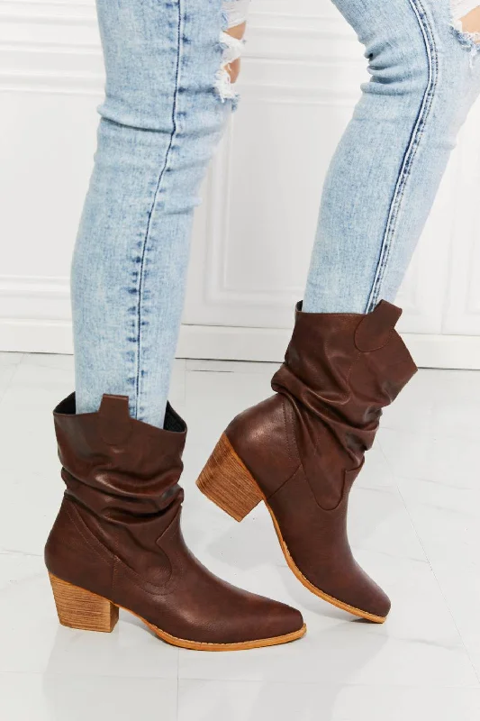 Must Haves Texas Scrunch  - Cowboy Boots in Brown For women