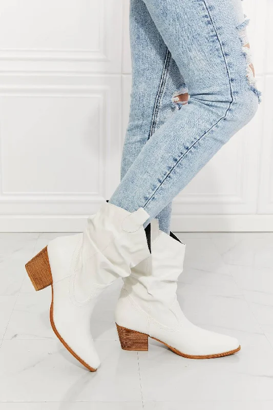 Flash Sale Fever Texas Scrunch -  Cowboy Boots in White For women