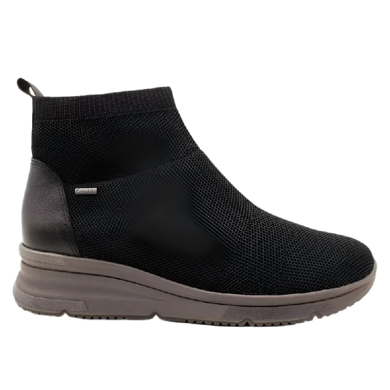 Chic Styles Ara Women's Nadine II Ankle Boot Black Hydro-Wovenstretch