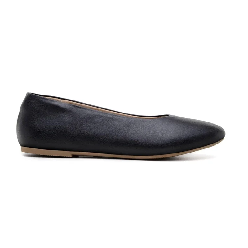 Stylish Deals 'Nelita' vegan women's flat by Ahimsa - matte black