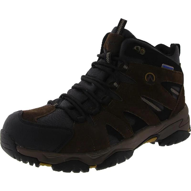 Trendy Footwear Sale Nevados Womens Yuma Mid Suede Mixed Media Work & Safety Boots