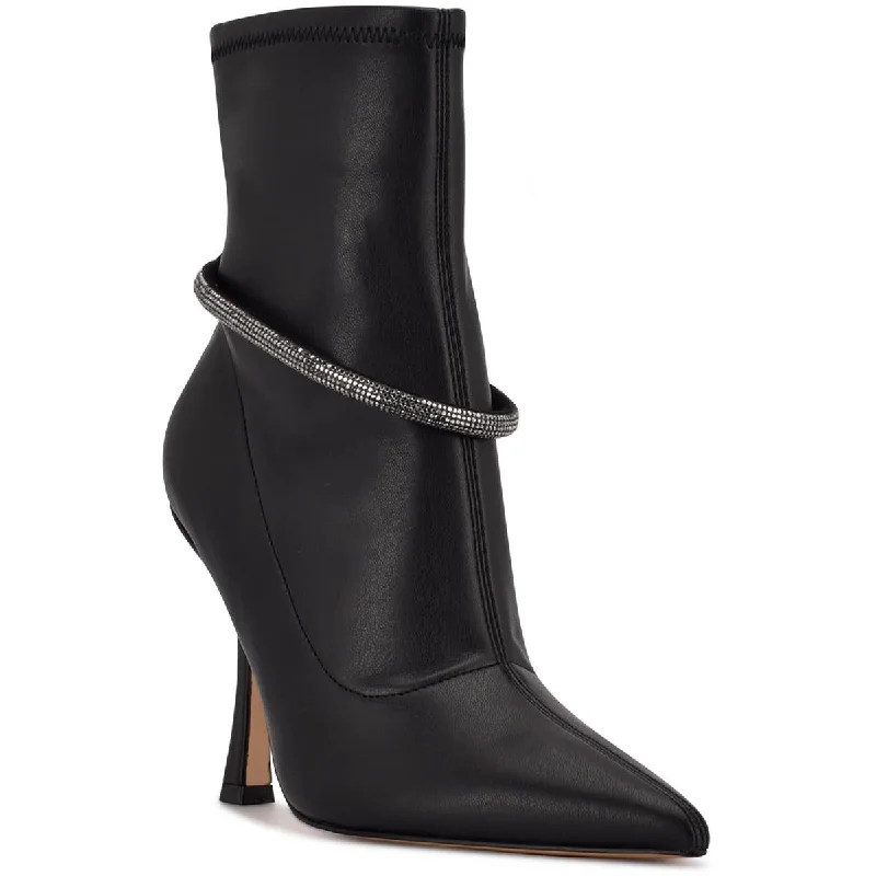 Bold Fashion Sales Nine West Womens Ferba 2 Faux Suede Pointed Toe Ankle Boots