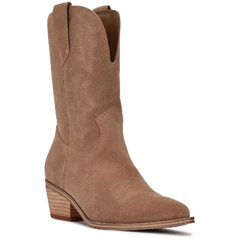 Premium Style Offers Nine West Womens Yodown Suede Pointed Toe Cowboy, Western Boots