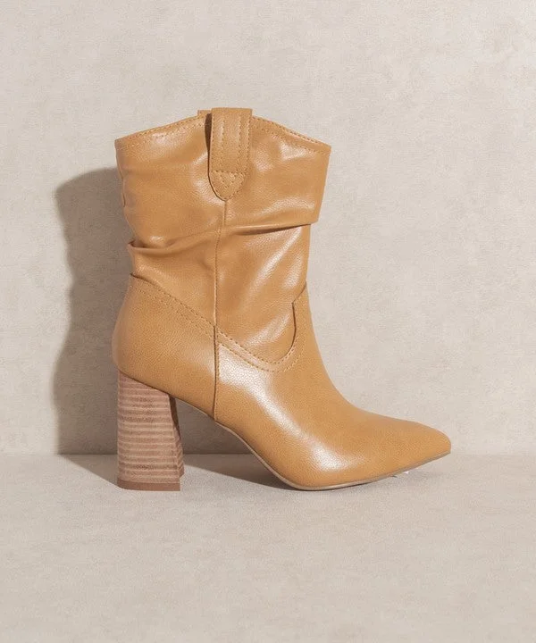 New Season Fashion Preview Mavis - Western Style Bootie (Leather Boots for women)