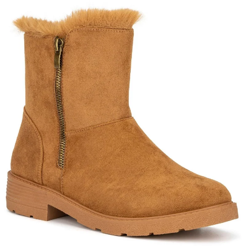 Save Big Olivia Miller Womens Rosemary Faux Suede Cold Weather Winter & Snow Boots