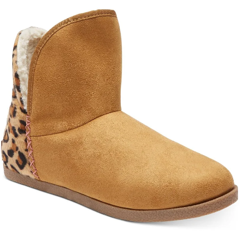 Break Fashion Norms Rockport Womens Veda Faux Fur Suede Ankle Boots