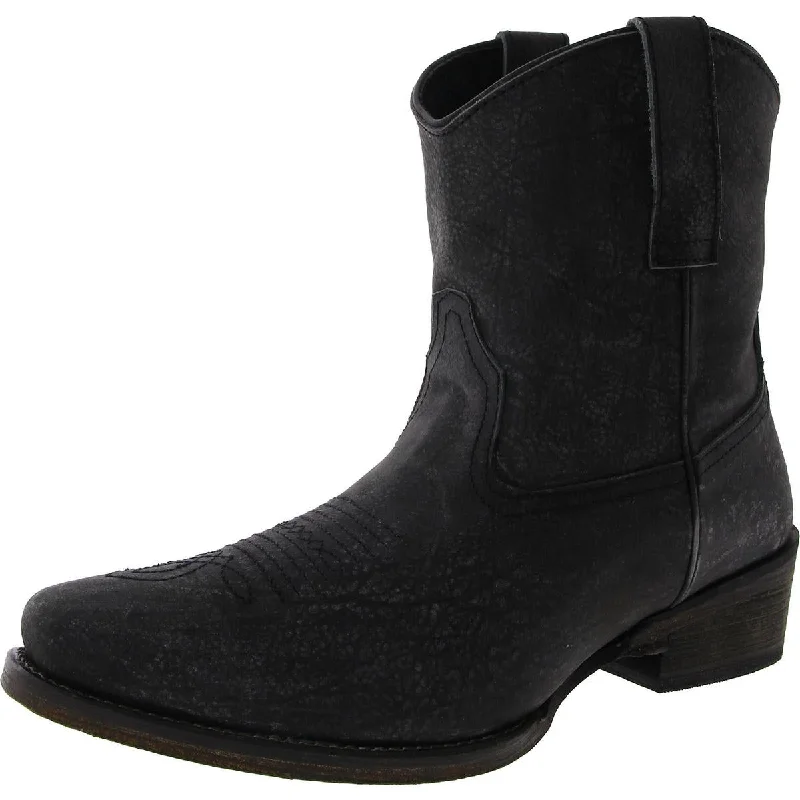 Classic Elegance Sales Roper Womens Leather Ankle Cowboy, Western Boots