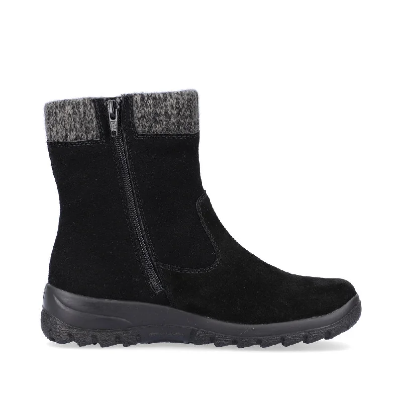 Ultra-Light Footwear Sale Rieker Women’s Samti Zip Boot Schwarz/Schwarz